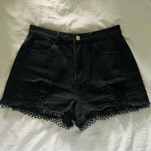 Denim High Waisted Shorts